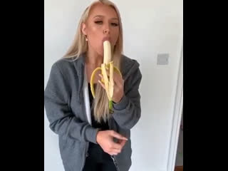 sucking banana